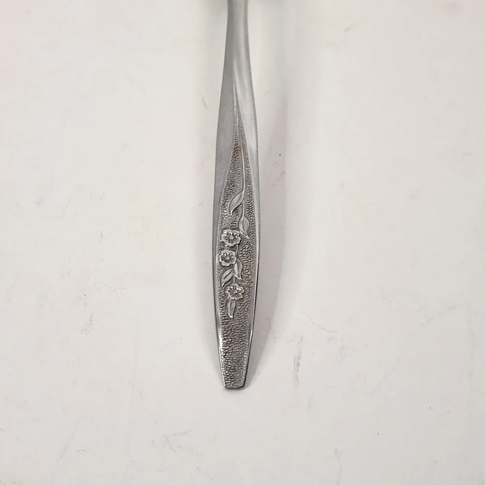 Vintage Superior Stainless USA RADIANT ROSE Sugar Shell Spoon Flatware...